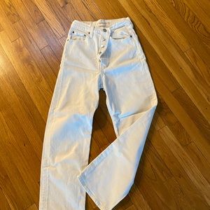 White jeans straight leg ribcage LEVIS